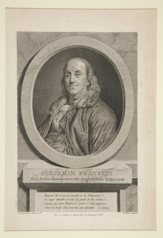 Justus Chevillet, Portrait of Benjamin Franklin, 1779