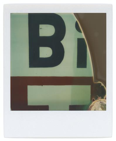 Walker Evans, Untitled [Detail of sign: "Bi"], 1973–74