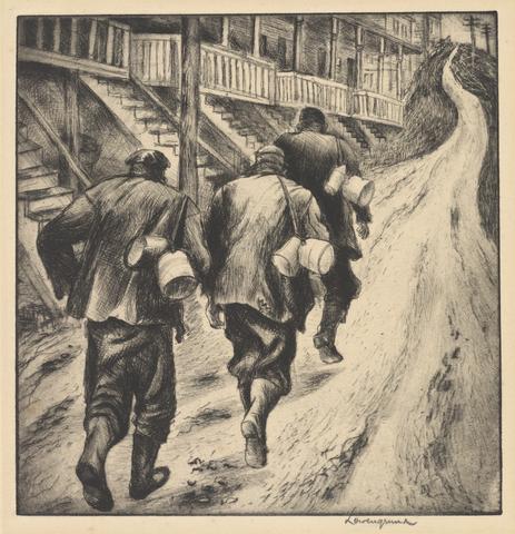 Margaret Lowengrund, Miners Going Home, ca. 1940