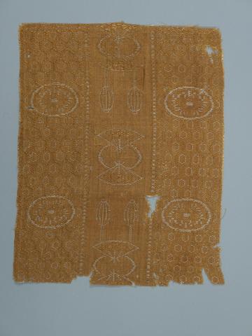 Unknown, Textile Fragment with Flowers on Ovals, 1615–1868