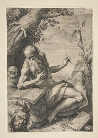 Hendrick Goltzius, St. Jerome in the Desert, 1596