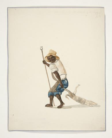 Pancho (Francisco) Fierro, Indian Man Dragging Dead Dog, ca. 1850