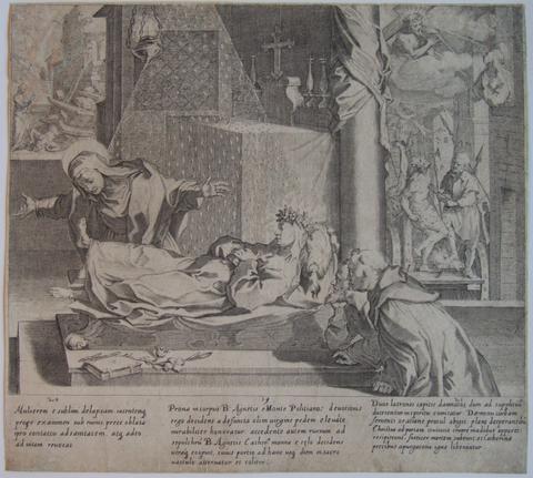 Pieter de Jode I, Plate 7, from the series Life and Miracles of Saint Catherine of Siena, 1597
