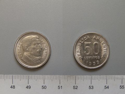 Republic of Argentina, 50 Centavos from Argentina, 1955