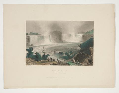 John Cousen, Niagara Falls (From near Clifton House), illustration for Nathaniel Parker Willis's book American Scenery, 1837