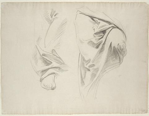 John Singer Sargent, Study of Victory’s Drapery for Death and Victory, mural, Widener Library, Harvard University, ca. 1921–22