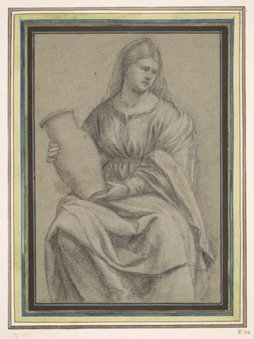 Bernardino Licinio, Woman holding a Vase, ca. 1530