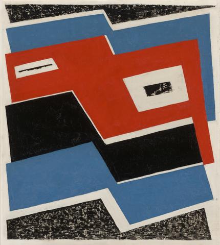 Josef Albers, Study for Construction in Red, Blue, and Black, 1939–40