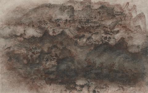 Mu Xin, Strong Wind in Autumn Mountains, 1977–79