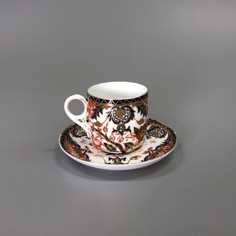 Royal Crown Derby Porcelain Company, Demitasse cup and saucer, "Imari" pattern, 1890–1920