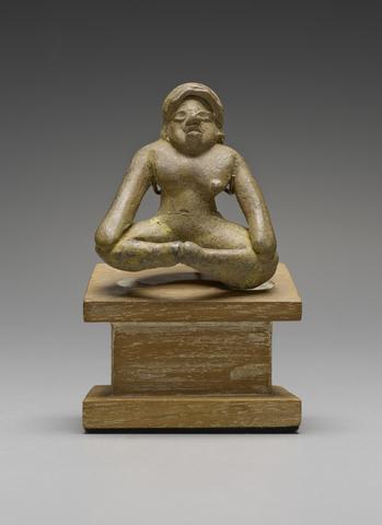 Unknown, Grey Seated Figure, 900–300 B.C.