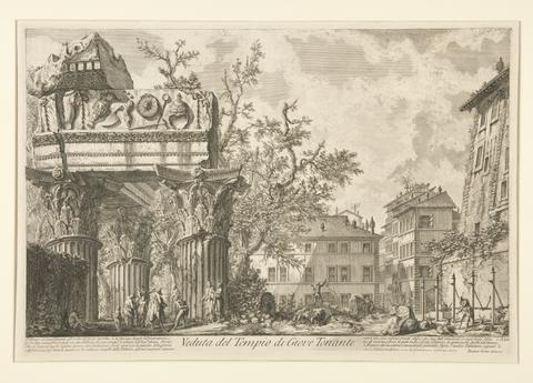 Giovanni Battista Piranesi, Veduta del Tempio di Giove Tonante (View of the Temple of Jupiter Tonans [the Thunderer]), from Vedute di Roma, 1756
