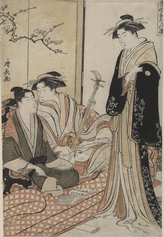 Torii Kiyonaga, Teaching a Song of Katō-bushi: Musical Pastimes, 1785