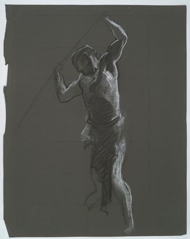 Edwin Austin Abbey, Study for figure in The Spirit of Vulcan, Genius of the Workers in Iron and Steel, capitol rotunda, Harrisburg, Pennsylvania, n.d.