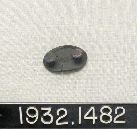 Unknown, Copper alloy oval strap mount, ca. 323 B.C.–A.D. 256