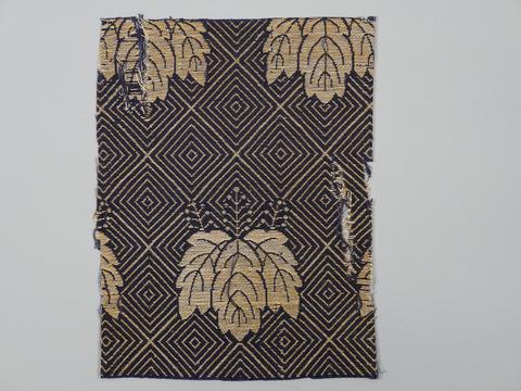 Unknown, Textile Fragment with Paulownia Leaves, 1615–1868