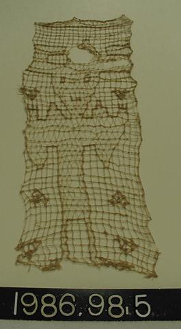 Unknown, Openwork gauze embroidered with a human figure, 1000–1476