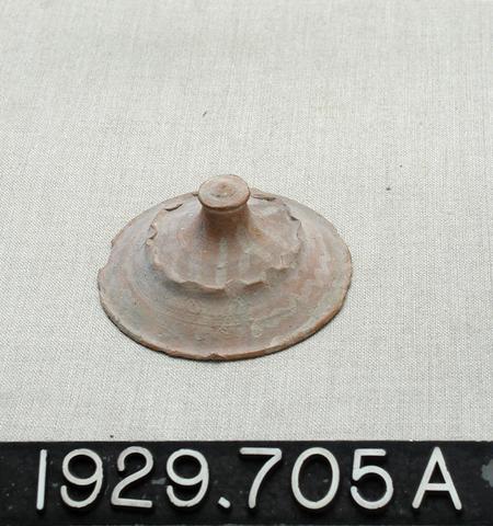 Unknown, A-Terracotta Lid, 6th–7th century A.D.