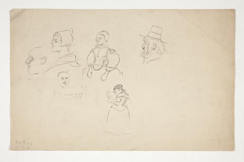 Edwin Austin Abbey, Sheet of figure studies, n.d.