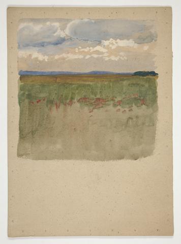 Edwin Austin Abbey, Landscape with field, horizon, sky, n.d.