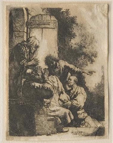 Rembrandt (Rembrandt van Rijn), Joseph's Coat Brought to Jacob, ca. 1633