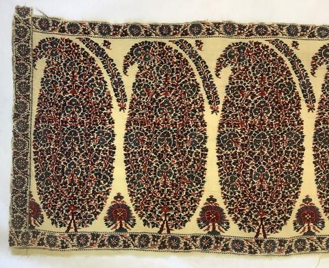 Unknown, Border of a Shawl with Paisleys, ca. 1800