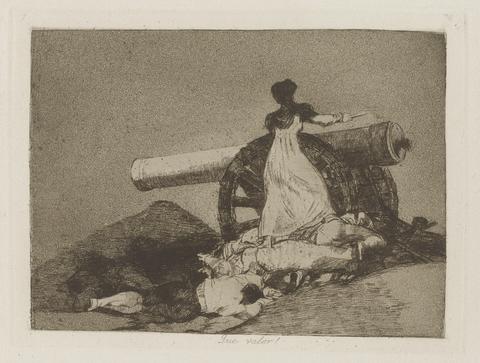 Francisco Goya, Que valor! (What Courage!), pl. 7 from the series Los desastres de la guerra (The Disasters of War), 1810–1820, published 1863