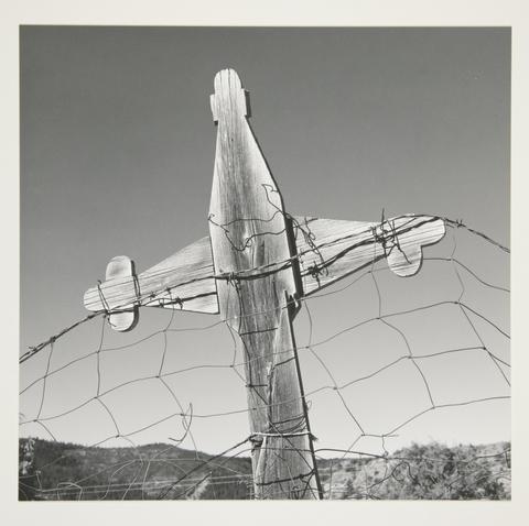 Robert Adams, A grave marker used as a fence post, 1972