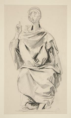 John Singer Sargent, Draped Figure, n.d.