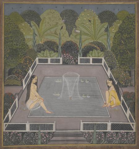 Unknown, Women by a Garden Pool, 1780–90