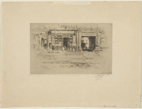 Lester George Hornby, Little Shops.Rue de Vangirard, Paris, 1906
