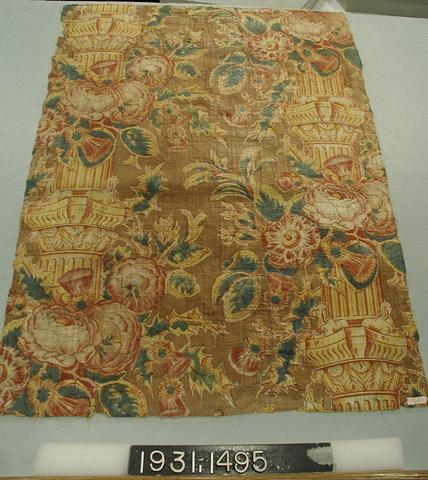Unknown, Length of printed cotton, "Pillar Print", 1825–35