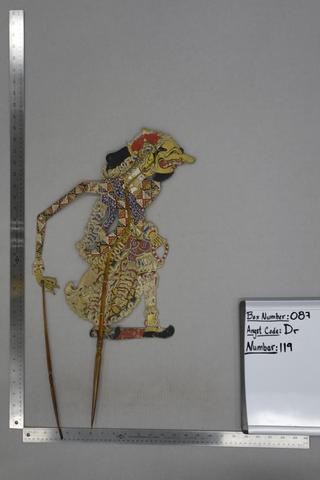 Unknown, Shadow Puppet (Wayang Kulit) of Durna, from the set Kyai Drajat, early 20th century