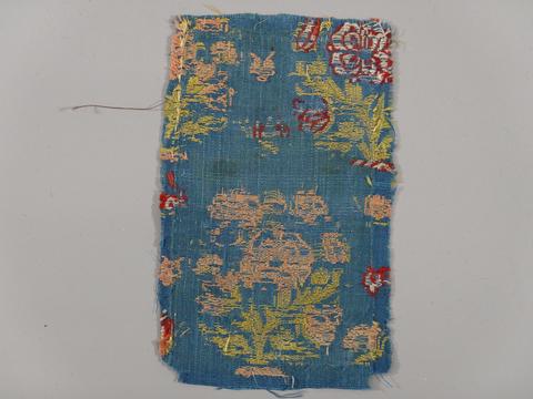 Unknown, Textile Fragment with Rose Plants, 19th century