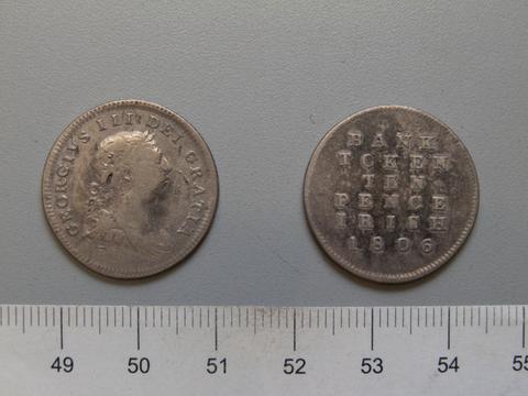 George III, King of Great Britain, 10 Pence of George III, King of Great Britain from London, 1806