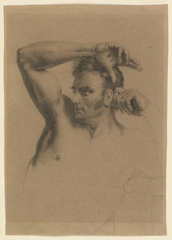 William Etty, Half-Length Male Nude, early 19th century