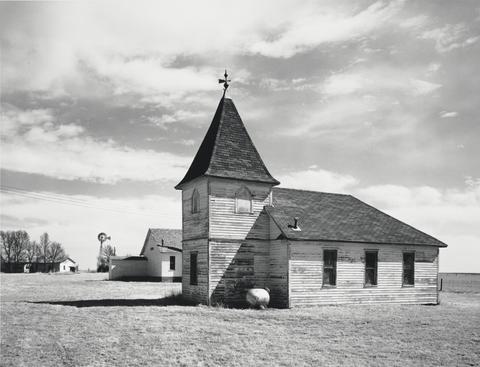 Robert Adams, Swedish Lutheran church, Clarkville, Colorado, from the series White Churches of the Plains, 1965, printed 1988