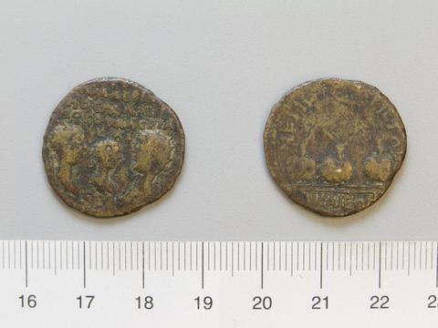 Valerian, Emperor of Rome, Coin of Valerian, Emperor of Rome, Gallienus, Emperor of Rome and Valerian II, Caesar of Rome, from Nicaea, 253–68