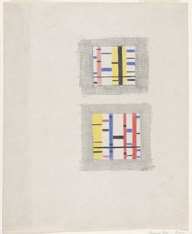 Burgoyne Diller, Two Geometrical Designs, 1945