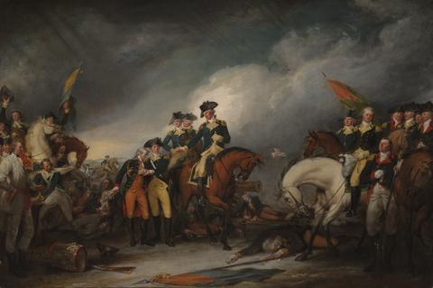 John Trumbull, The Capture of the Hessians at Trenton, December 26, 1776, 1786–1828