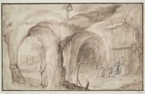 Unknown, Monks Celebrating Mass in a Cave, 1642