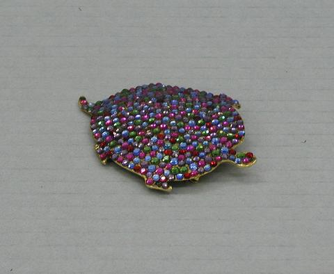 Pauline Trigère, Multi-paveed turtle pin, 1992
