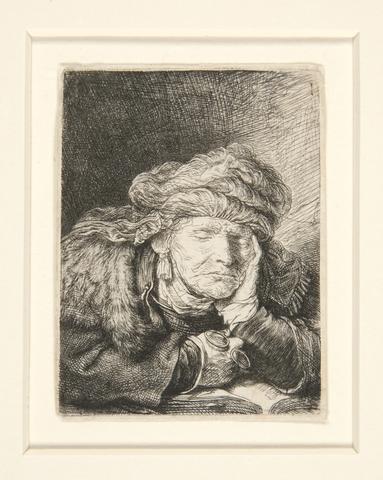Rembrandt (Rembrandt van Rijn), Old Woman Sleeping, ca. 1636