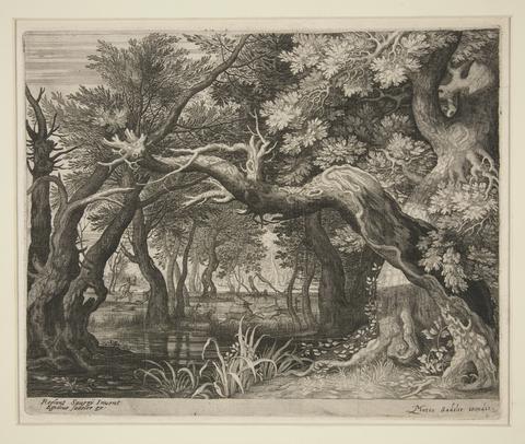 Roelandt Savery, Landscape with stags, n.d.