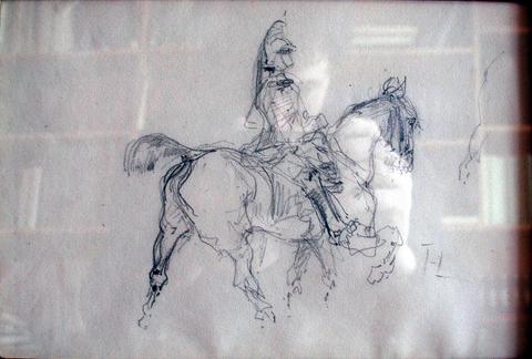 Henri de Toulouse-Lautrec, Garde municipal à cheval (Mounted Municipal Guard), 1882