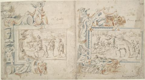 Jacopo Bertoja, Aesop's Fable of the Man, the Boy, and the Donkey, ca. 1565