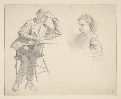 Edwin Austin Abbey, Portrait of the artist's father: 2 views, 1866