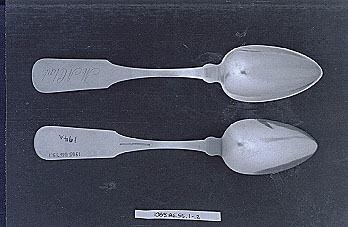James M. Barrows, Two tablespoons, ca. 1840
