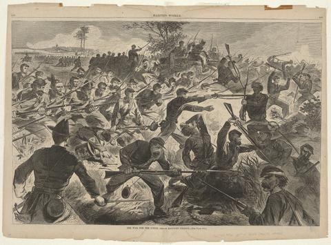Winslow Homer, The War for the Union, 1862-- A Bayonet Charge, from Harper's Weekly, July 12, 1862, 1862
