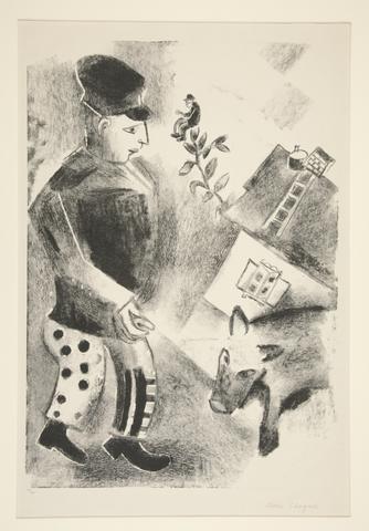 Marc Chagall, Village Fantasy: Peasant and Pig, 1922–23